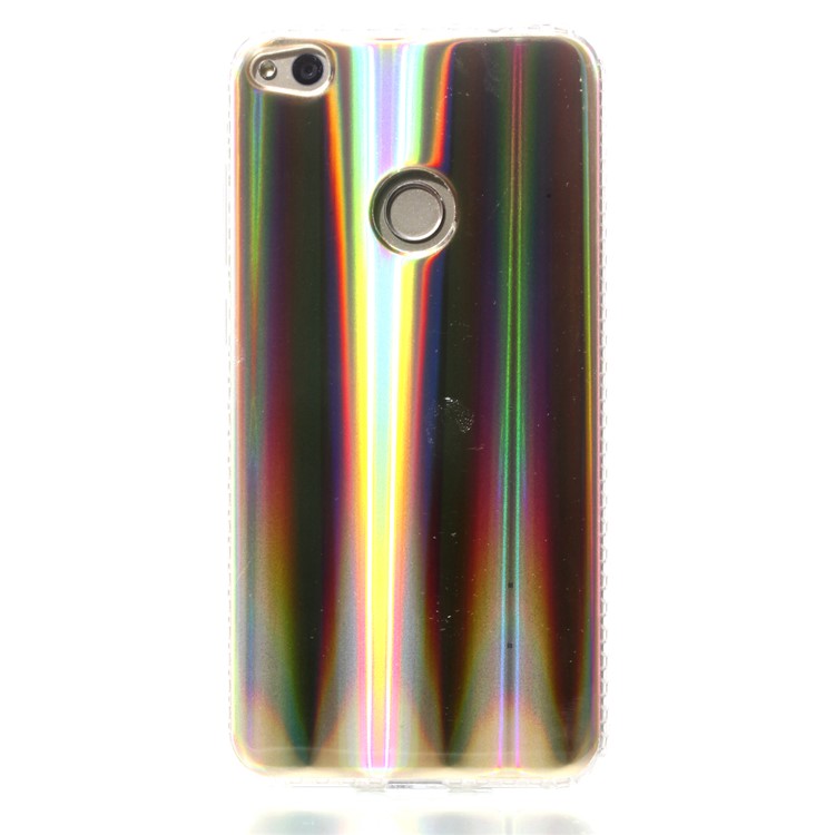 Electroplated IMD TPU Back Case for Huawei P8 Lite (2017)/Honor 8 Lite - Brown Strips Pattern-2