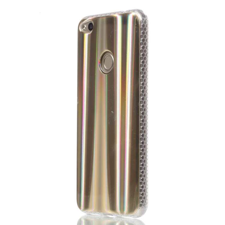 Electroplated IMD TPU Back Case for Huawei P8 Lite (2017)/Honor 8 Lite - Brown Strips Pattern-3