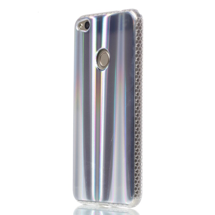 Electroplated IMD TPU Back Cover for Huawei P8 Lite (2017)/Honor 8 Lite - Grey Strips Pattern-3