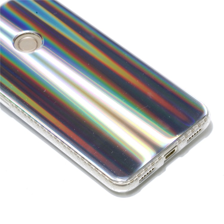 Electroplated IMD TPU Back Cover for Huawei P8 Lite (2017)/Honor 8 Lite - Grey Strips Pattern-4