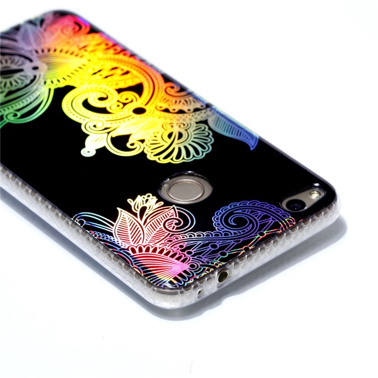 Electroplating IMD TPU Protection Mobile Phone Case for Huawei P8 Lite (2017)/Honor 8 Lite - Plant Pattern-5