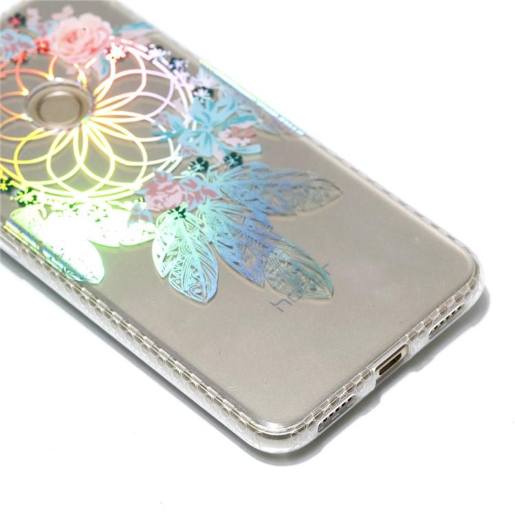 Electroplating IMD Flexible TPU Cell Phone Case for Huawei P8 Lite (2017)/Honor 8 Lite - Feather Dream Catcher-4