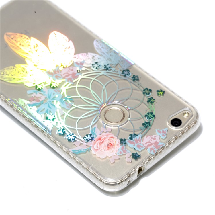 Electroplating IMD Flexible TPU Cell Phone Case for Huawei P8 Lite (2017)/Honor 8 Lite - Feather Dream Catcher-5