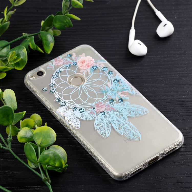 Electroplating IMD Flexible TPU Cell Phone Case for Huawei P8 Lite (2017)/Honor 8 Lite - Feather Dream Catcher-6