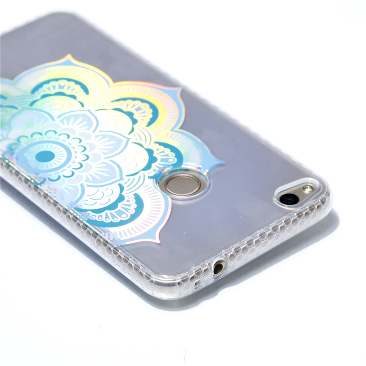 Electroplating IMD Flexible TPU Cell Phone Cover for Huawei P8 Lite (2017)/Honor 8 Lite - Blue Flower-5