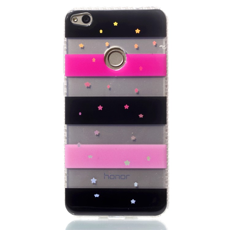 Electroplating IMD Flexible TPU Cell Phone Shell for Huawei P8 Lite (2017)/Honor 8 Lite - Stars and Strips-2