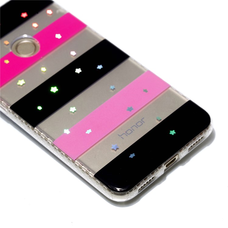 Electroplating IMD Flexible TPU Cell Phone Shell for Huawei P8 Lite (2017)/Honor 8 Lite - Stars and Strips-4