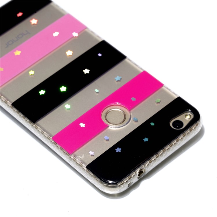 Electroplating IMD Flexible TPU Cell Phone Shell for Huawei P8 Lite (2017)/Honor 8 Lite - Stars and Strips-5