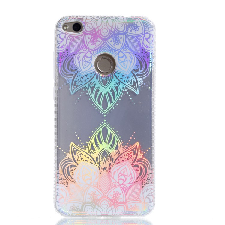 Electroplating IMD TPU Mobile Casing for Huawei P8 Lite (2017)/Honor 8 Lite - Flower Pattern-2