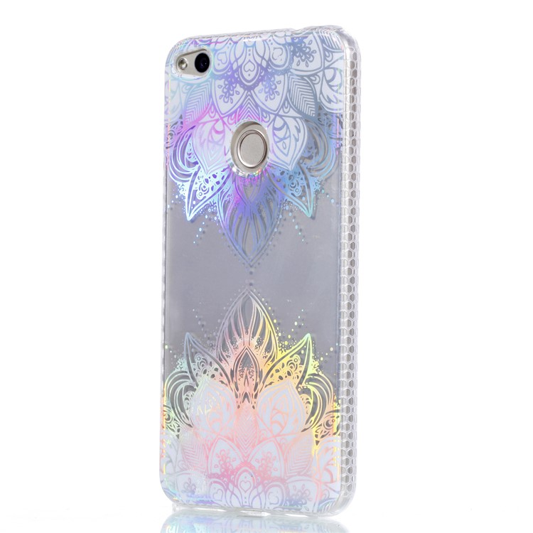 Electroplating IMD TPU Mobile Casing for Huawei P8 Lite (2017)/Honor 8 Lite - Flower Pattern-3