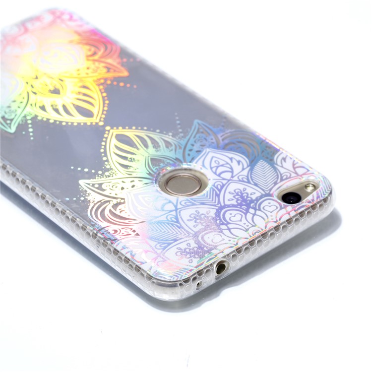 Electroplating IMD TPU Mobile Casing for Huawei P8 Lite (2017)/Honor 8 Lite - Flower Pattern-5