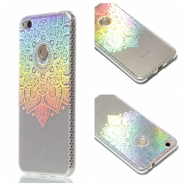 Electroplating IMD TPU Protector Phone Casing for Huawei P8 Lite (2017)/Honor 8 Lite - Mandala-1