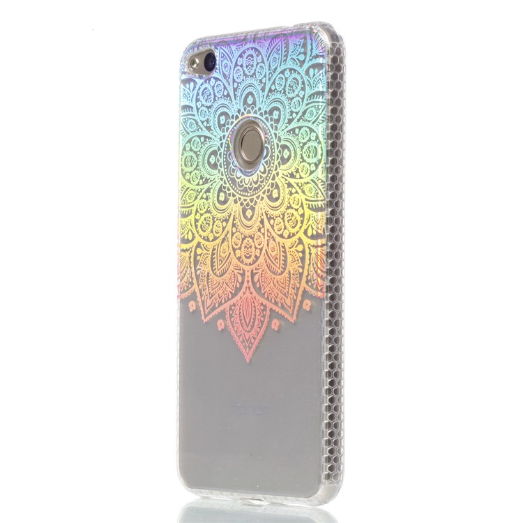 Electroplating IMD TPU Protector Phone Casing for Huawei P8 Lite (2017)/Honor 8 Lite - Mandala-3