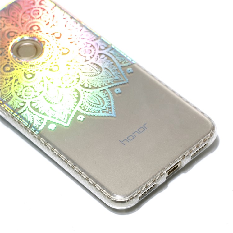 Electroplating IMD TPU Protector Phone Casing for Huawei P8 Lite (2017)/Honor 8 Lite - Mandala-4