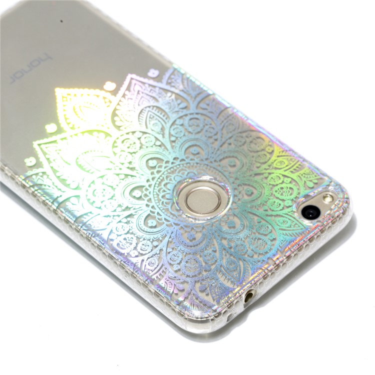 Electroplating IMD TPU Protector Phone Casing for Huawei P8 Lite (2017)/Honor 8 Lite - Mandala-5