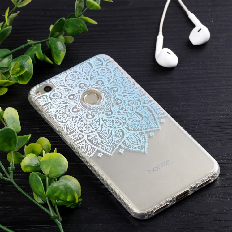 Electroplating IMD TPU Protector Phone Casing for Huawei P8 Lite (2017)/Honor 8 Lite - Mandala-6