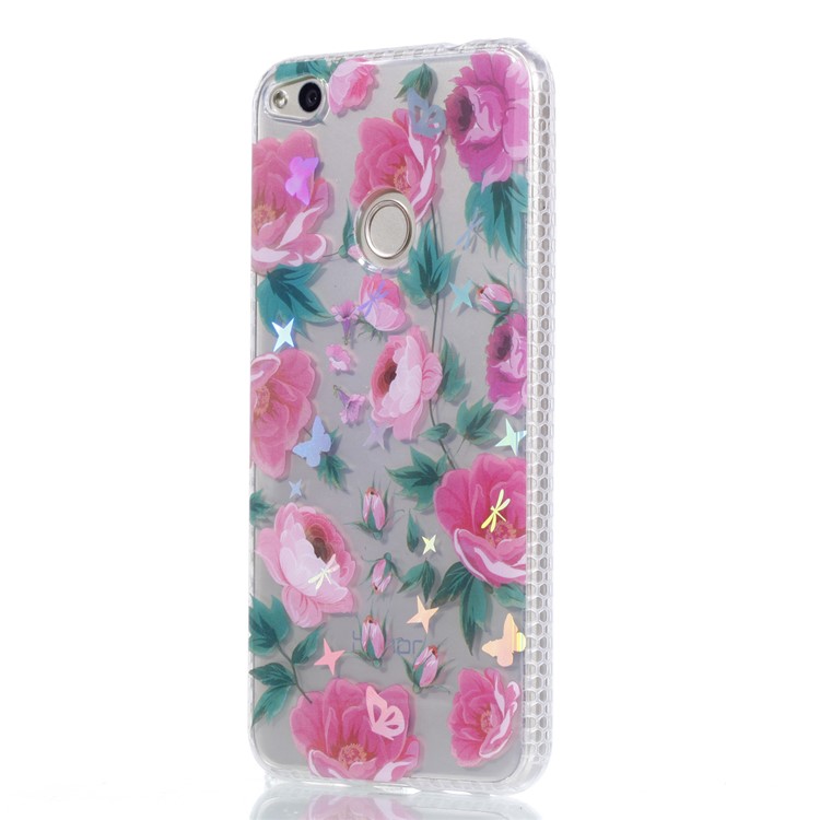 Electroplating IMD TPU Soft Shell for Huawei P8 Lite (2017)/Honor 8 Lite - Beautiful Flowers-3