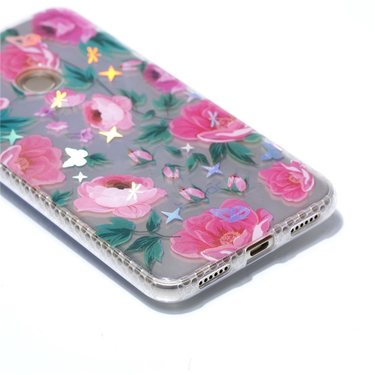 Electroplating IMD TPU Soft Shell for Huawei P8 Lite (2017)/Honor 8 Lite - Beautiful Flowers-4
