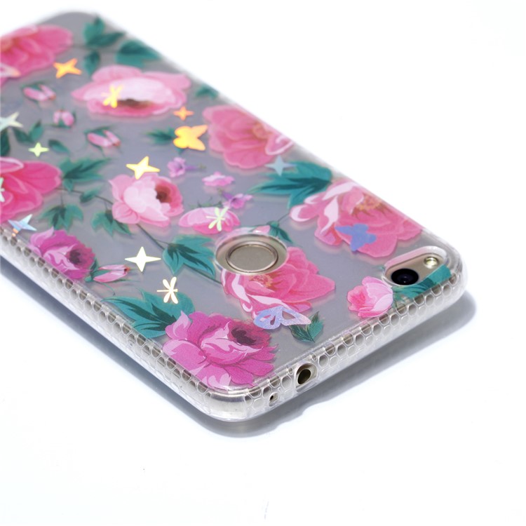 Electroplating IMD TPU Soft Shell for Huawei P8 Lite (2017)/Honor 8 Lite - Beautiful Flowers-5