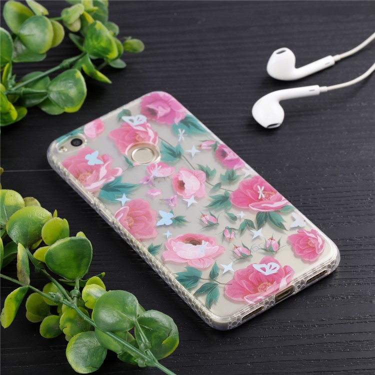 Electroplating IMD TPU Soft Shell for Huawei P8 Lite (2017)/Honor 8 Lite - Beautiful Flowers-6