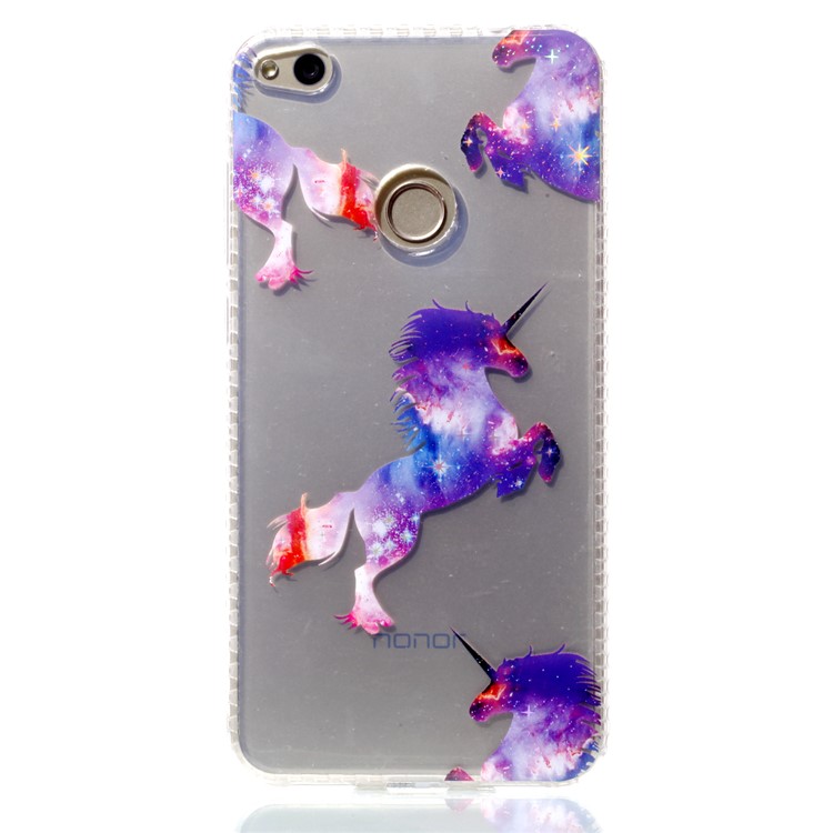 Electroplating IMD TPU Cover Case for Huawei P8 Lite (2017)/Honor 8 Lite - Unicorn Pattern-2
