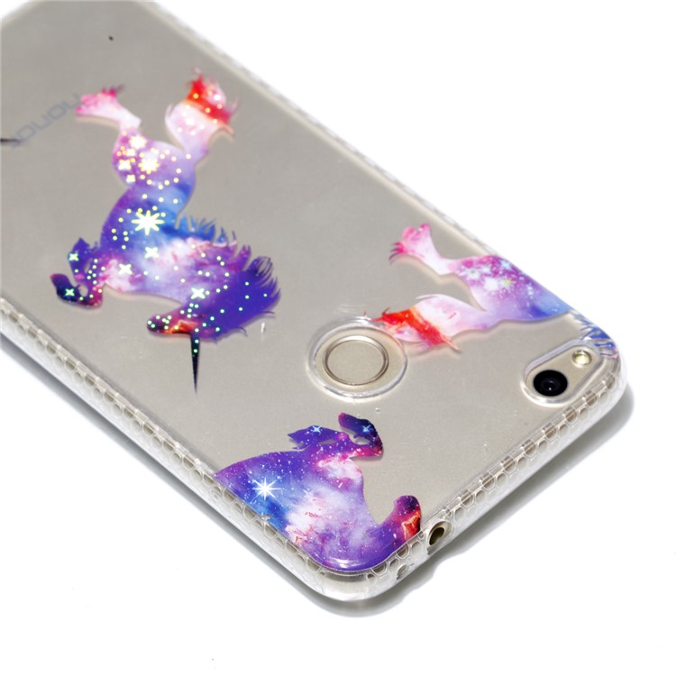 Electroplating IMD TPU Cover Case for Huawei P8 Lite (2017)/Honor 8 Lite - Unicorn Pattern-5