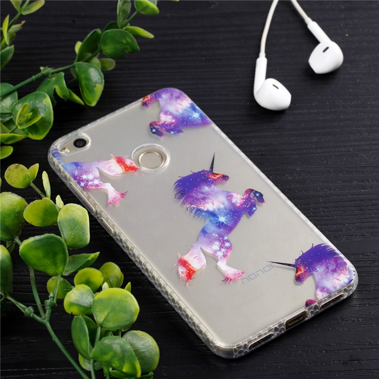 Electroplating IMD TPU Cover Case for Huawei P8 Lite (2017)/Honor 8 Lite - Unicorn Pattern-6
