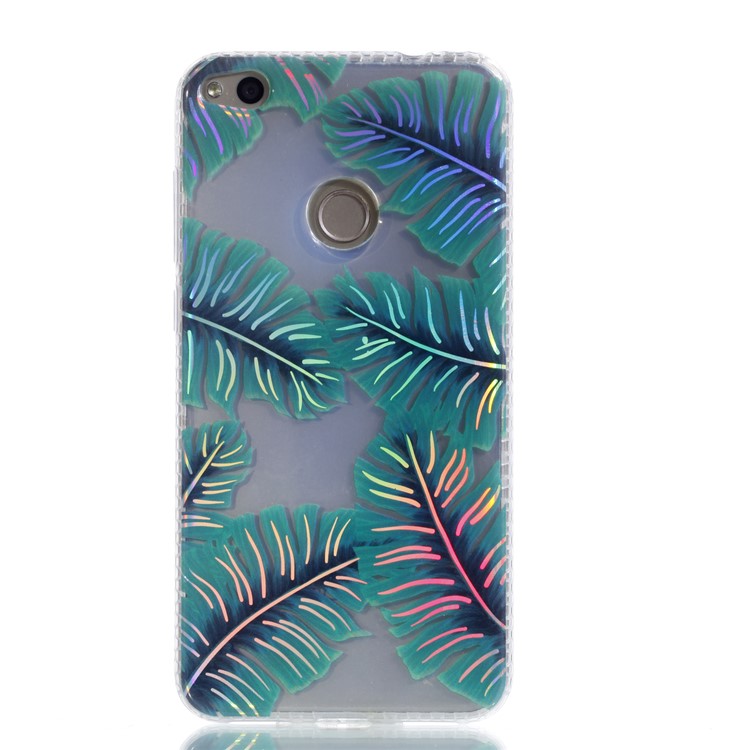 Electroplating IMD TPU Cover Shell for Huawei P8 Lite (2017)/Honor 8 Lite - Green Leaves-2