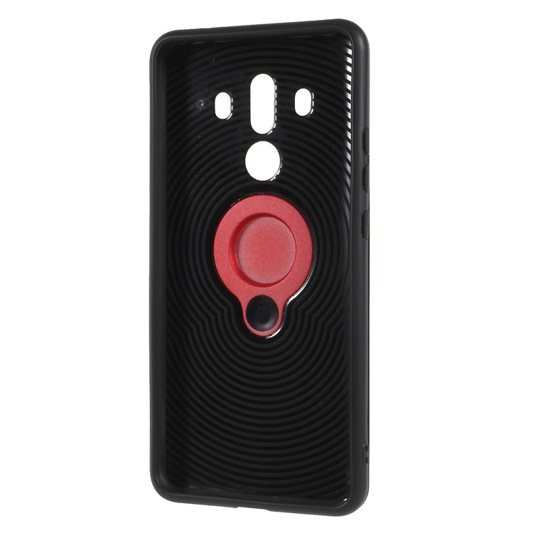 Magnetic Finger Ring Kickstand PC + TPU Hybrid Phone Case for Huawei Mate 10 Pro - Red-6