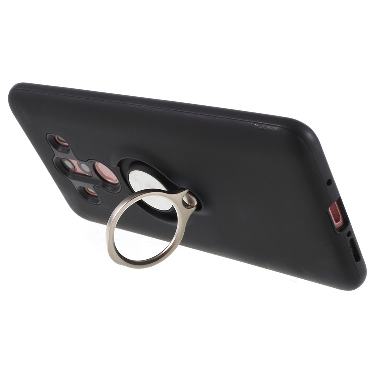 Magnetic Finger Ring Kickstand PC + TPU Hybrid Back Cover for Huawei Mate 10 Pro - Black-6