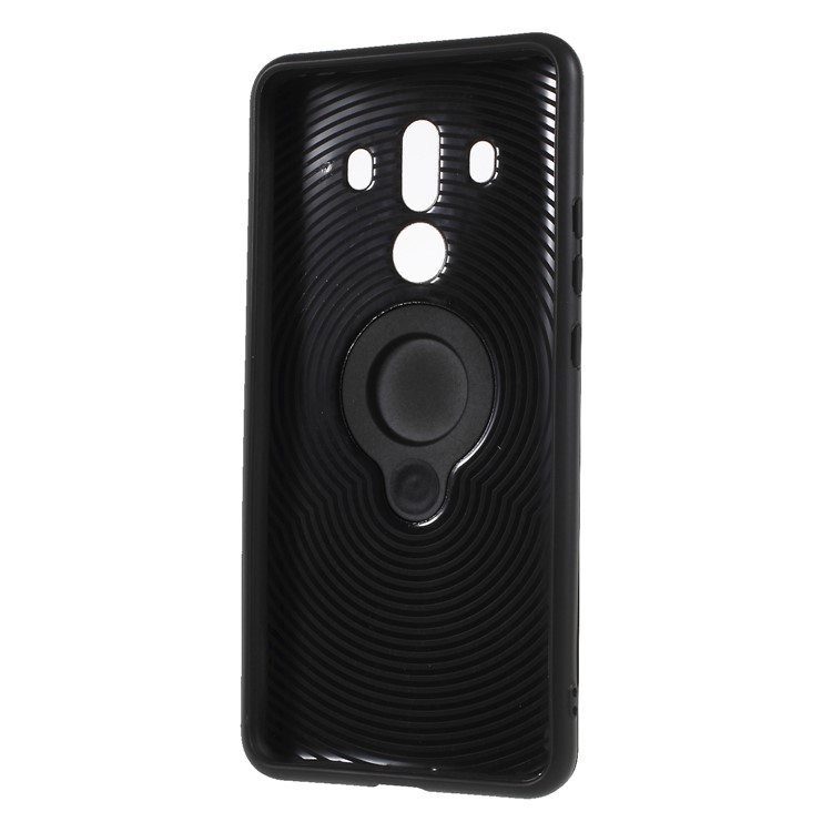 Magnetic Finger Ring Kickstand PC + TPU Hybrid Back Cover for Huawei Mate 10 Pro - Black-8