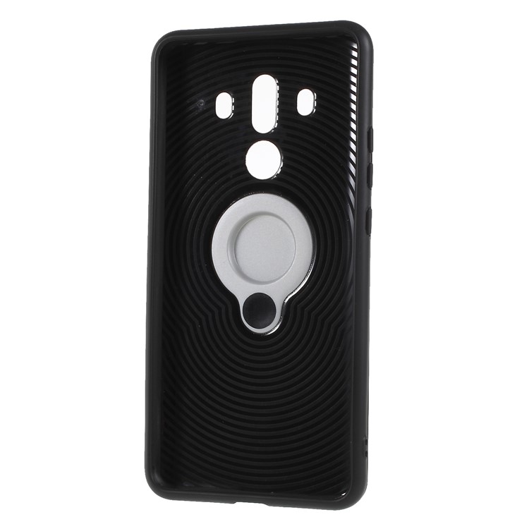 Magnetic Finger Ring Kickstand PC + TPU Hybrid Mobile Shell for Huawei Mate 10 Pro - Silver-6