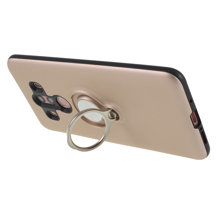 Magnetic Finger Ring Kickstand PC + TPU Hybrid Mobile Casing for Huawei Mate 10 Pro - Rose Gold-4
