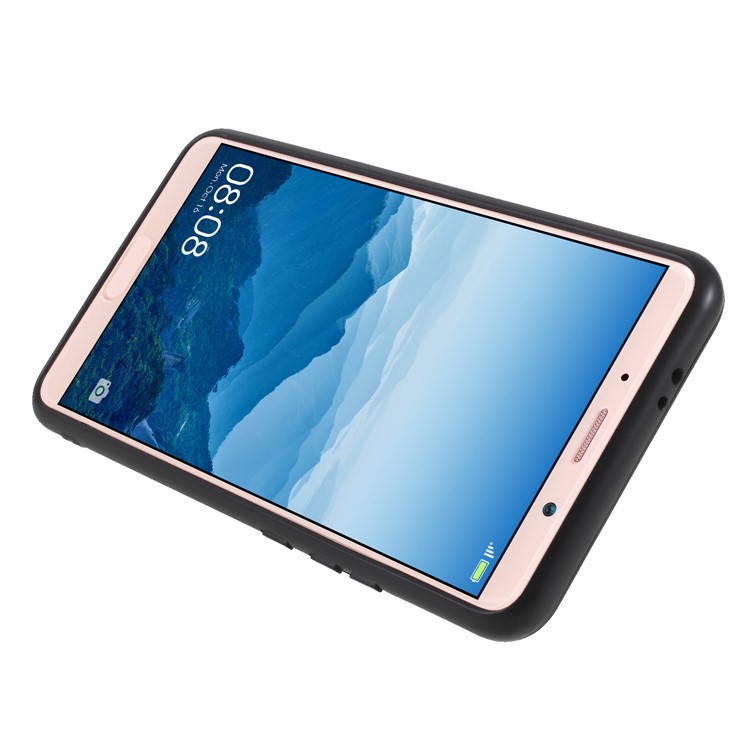 Magnetic Finger Ring Kickstand PC + TPU Hybrid Mobile Casing for Huawei Mate 10 Pro - Rose Gold-5