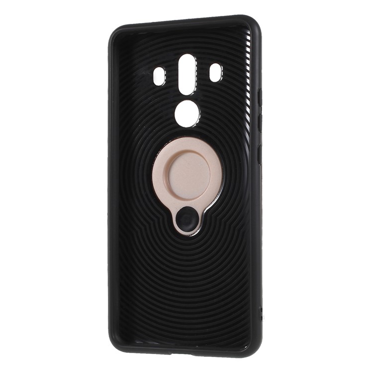 Magnetic Finger Ring Kickstand PC + TPU Hybrid Mobile Casing for Huawei Mate 10 Pro - Rose Gold-6