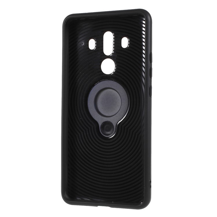 Magnetic Finger Ring Kickstand PC + TPU Combo Cover Shell for Huawei Mate 10 Pro - Dark Blue-6