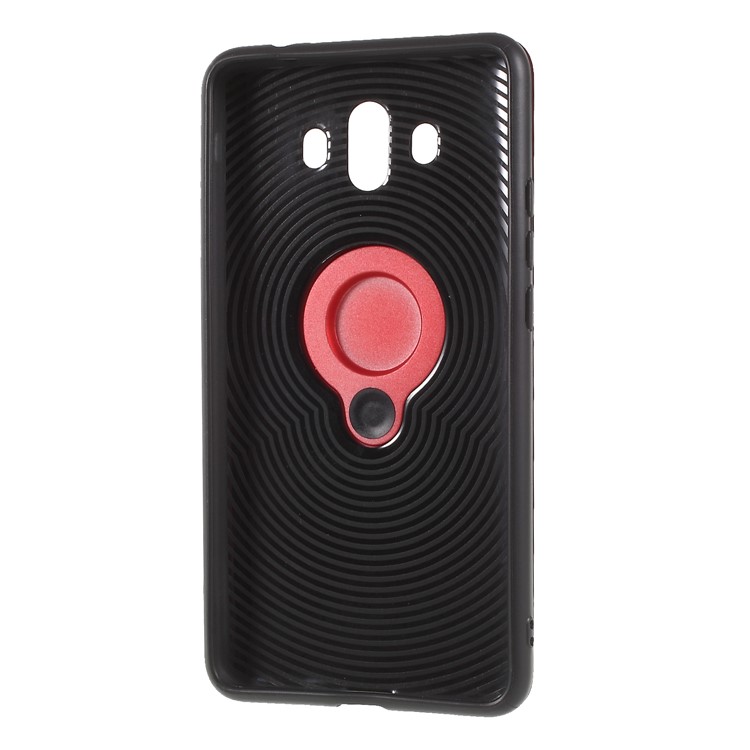 Magnetic Finger Ring Kickstand Hybrid PC + TPU Case for Huawei Mate 10 - Red-8