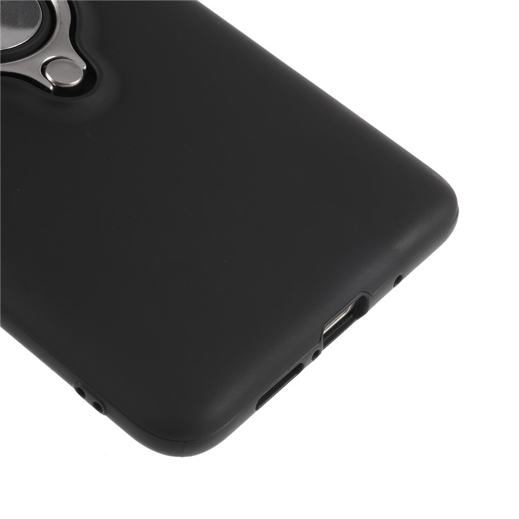 Magnetic Finger Ring Kickstand Hybrid PC + TPU Cover for Huawei Mate 10 - Black-7