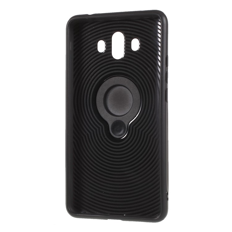 Magnetic Finger Ring Kickstand Hybrid PC + TPU Cover for Huawei Mate 10 - Black-8