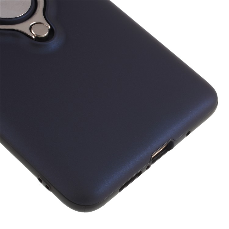 Magnetic Finger Ring Kickstand PC + TPU Combo Mobile Cover Shell for Huawei Mate 10 - Dark Blue-7