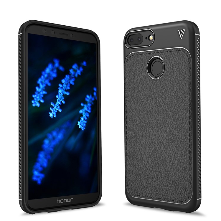 IVSO Gentry Series Leather Coated TPU Phone Case for Huawei Honor 9 Lite / Honor 9 Youth Edition - Black-1