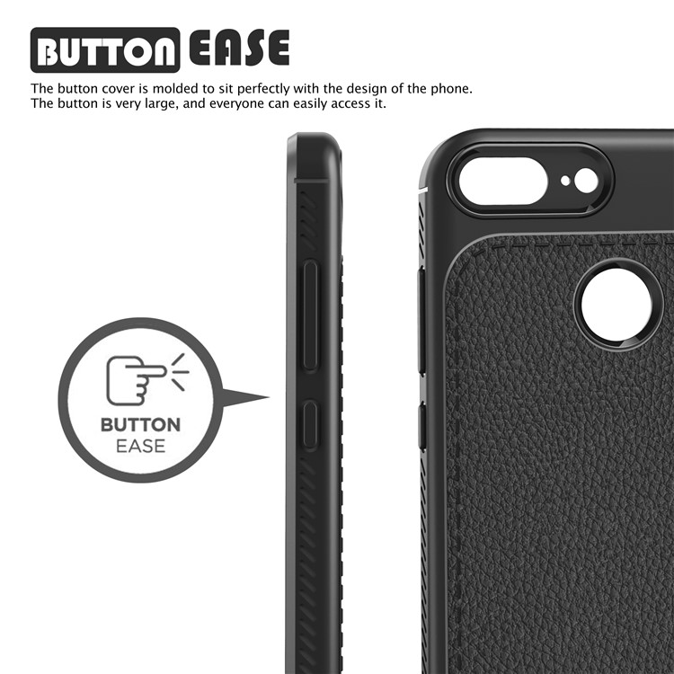 IVSO Gentry Series Leather Coated TPU Phone Case for Huawei Honor 9 Lite / Honor 9 Youth Edition - Black-2