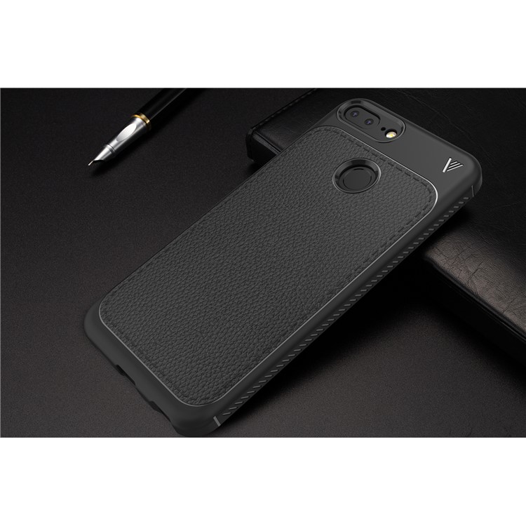IVSO Gentry Series Leather Coated TPU Phone Case for Huawei Honor 9 Lite / Honor 9 Youth Edition - Black-3