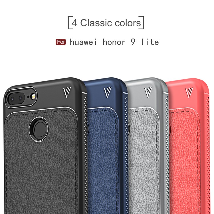 IVSO Gentry Series Leather Coated TPU Phone Case for Huawei Honor 9 Lite / Honor 9 Youth Edition - Black-8