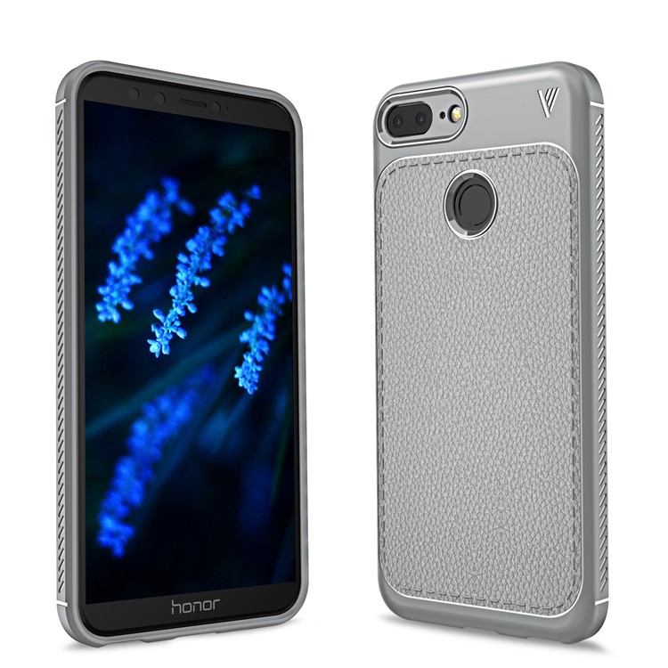IVSO Gentry Series Leather Coated TPU Phone Cover Shell for Huawei Honor 9 Lite / Honor 9 Youth Edition - Grey-1