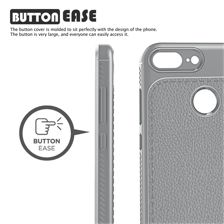 IVSO Gentry Series Leather Coated TPU Phone Cover Shell for Huawei Honor 9 Lite / Honor 9 Youth Edition - Grey-2