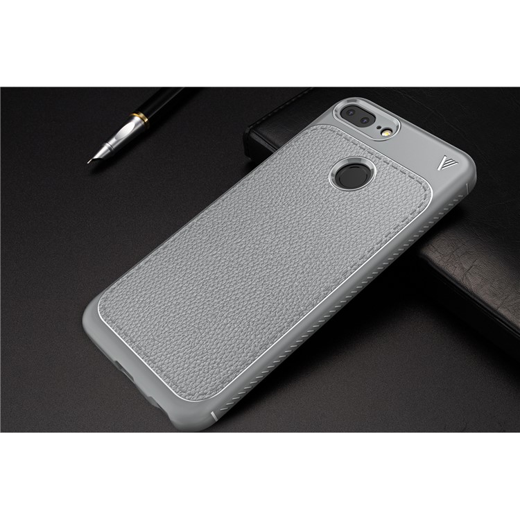 IVSO Gentry Series Leather Coated TPU Phone Cover Shell for Huawei Honor 9 Lite / Honor 9 Youth Edition - Grey-3