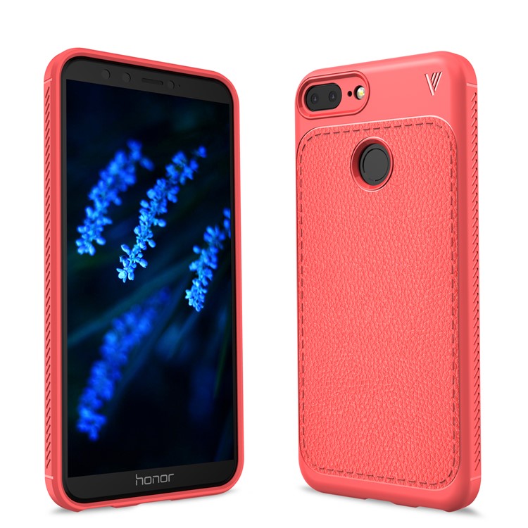 IVSO Gentry Series Leather Coated TPU Cellphone Protective Casing for Huawei Honor 9 Lite / Honor 9 Youth Edition - Red-1