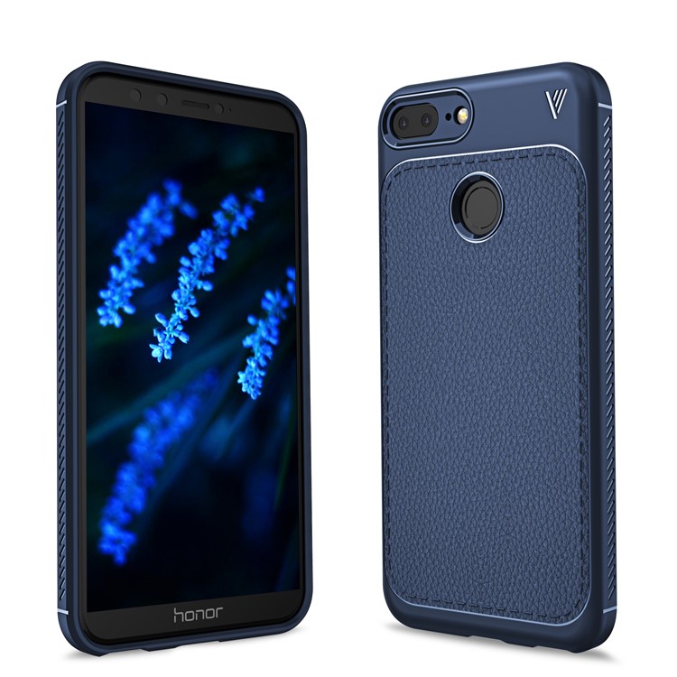 IVSO Gentry Series for Huawei Honor 9 Lite / Honor 9 Youth Edition Leather Coated TPU Back Lightweight Case - Dark Blue-1