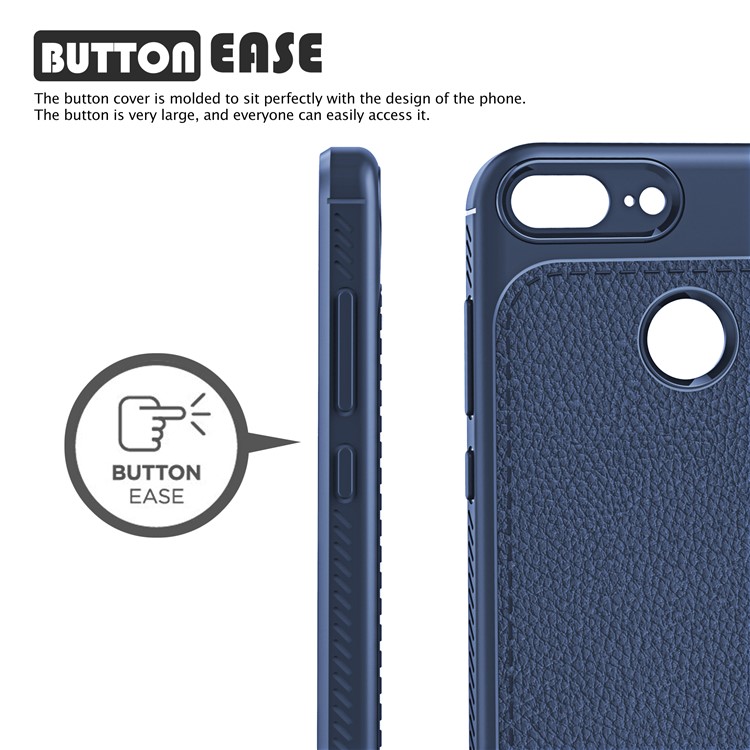 IVSO Gentry Series for Huawei Honor 9 Lite / Honor 9 Youth Edition Leather Coated TPU Back Lightweight Case - Dark Blue-2